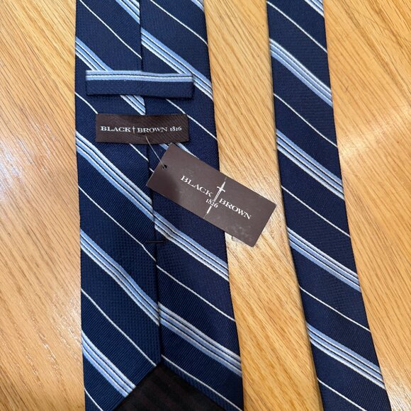 Black Brown 1826 Men's Ties -- One Size - Picture 7 of 8